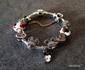 img 2 attached to MIADEAL Mickey Minnie Silver Bracelet