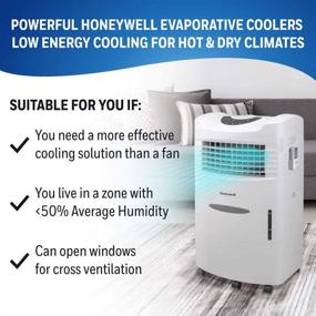 img 2 attached to 🏢 Honeywell 470-659: Portable Indoor Evaporative Cooler with Remote Control - CL201AEW (White)