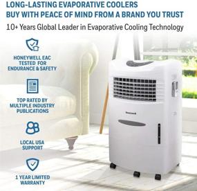 img 3 attached to 🏢 Honeywell 470-659: Portable Indoor Evaporative Cooler with Remote Control - CL201AEW (White)