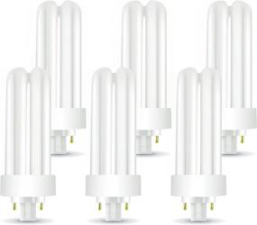img 1 attached to 💡 6 Pack of PLT-26W 827, 4 Pin GX24q-3, 26 Watt Triple Tube Compact Fluorescent Light Bulbs