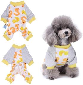 img 4 attached to 🐾 Cute and Comfy Amakunft Dog Clothes: Soft Cotton Pajamas for Small Dogs and Cats
