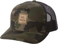 rvca men's curved bill snapback mesh trucker hat: effortless style meets comfort logo