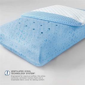 img 2 attached to 🛏️ Supercool Gel-Infused Memory Foam Bed Pillow - SensorPEDIC, White (1 Count, Pack of 1)