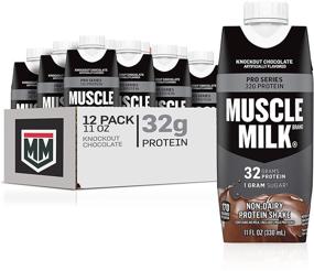 img 4 attached to 🥤 Muscle Milk Pro Series Protein Shake, Knockout Chocolate 32g Protein, 11 Fluid Ounces, Pack of 12