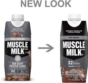 img 3 attached to 🥤 Muscle Milk Pro Series Protein Shake, Knockout Chocolate 32g Protein, 11 Fluid Ounces, Pack of 12