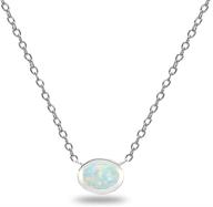 💎 sleek sterling silver minimalist necklace with inlay oval design for women and girls - choose from 3 options logo