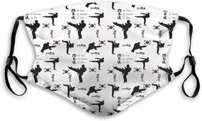 img 4 attached to Premium Face Mask: Reusable and Washable Taekwondo Cloth Masks for Adults and Kids