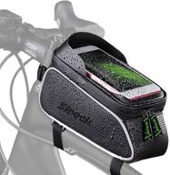 waterproof bike phone front frame bag- touchscreen mountain road bike holder for 6.5" iphone - sireck cycling phone mount pack logo