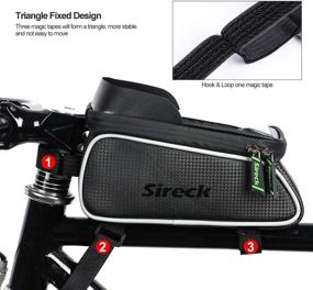 img 1 attached to Waterproof Bike Phone Front Frame Bag- Touchscreen Mountain Road Bike Holder for 6.5" iPhone - Sireck Cycling Phone Mount Pack