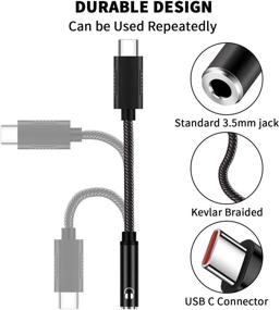 img 1 attached to Адаптер ACAGET USB C к 3,5 мм наушники: Чип высокого качества DAC, оплетенный кабель, совместим с Samsung Galaxy S21, OnePlus 8T, Google Pixel5 - Черный