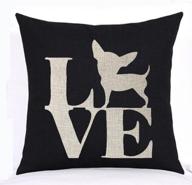 chihuahua dog crab cotton linen square throw waist pillow case - lovely cute animal decorative cushion cover pillowcase for sofa (18x18 inches, set of 4) логотип