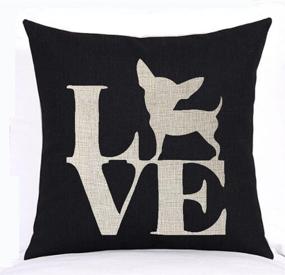 img 2 attached to Chihuahua Dog Crab Cotton Linen Square Throw Waist Pillow Case - Lovely Cute Animal Decorative Cushion Cover Pillowcase for Sofa (18x18 inches, Set of 4)