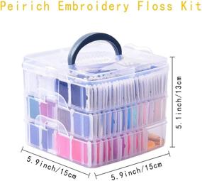 img 3 attached to Peirich 201-Pack Embroidery Floss Kit: Ultimate Organizer for Friendship Bracelets & Cross Stitch - Perfect Mother's Day Gift