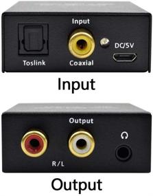 img 2 attached to AMANKA Digital to Analog Audio Converter with Fiber Cable - 🔌 Optical Toslink and Coaxial Inputs to RCA and 3.5mm AUX (Headphone) Outputs