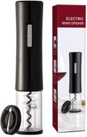 🍷 black/red electric wine opener with foil wine cutter, automatic operation - battery powered (black) логотип