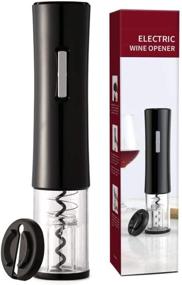 img 1 attached to 🍷 Black/Red Electric Wine Opener with Foil Wine Cutter, Automatic Operation - Battery Powered (Black)