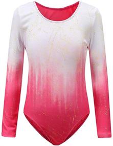 img 4 attached to Sinoeem Leotards Gymnastics Unitard Toddler Girls' Clothing