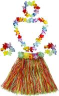 эластичный костюм гавайской танцовщицы разноцветный логотип
