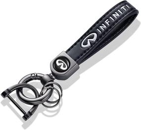 img 4 attached to 🔑 Infinite Style: Premium Leather Infiniti Lanyard for Car Keys - Ideal Accessories for QX60 and Q50