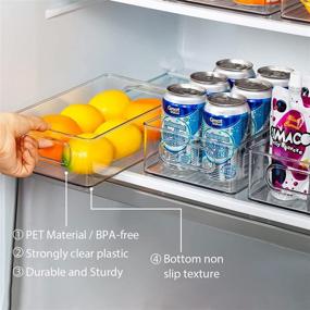 img 3 attached to 🍎 Pantry and Refrigerator Organization Made Easy with Woochy Clear Plastic Bins – Set of 4 for Efficient Storage of Fruits, Snacks, Drinks, and Vegetables