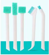 🧹 5-piece abs household cleaning brush kit for precise corner stain & dirt removal - includes non-woven brushes for effective cleaning logo