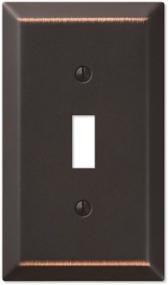 img 4 attached to 🔲 Amerelle 163TDB Century Wallplate: Find 1 Toggle, Steel, Aged Bronze Design in 1-Pack
