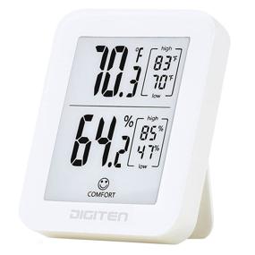 img 4 attached to DIGITEN 360° HD E-Ink Screen Digital Hygrometer Indoor Thermometer 🌡️ - Room Temperature Humidity Meter, Humidity Monitor, Temperature Sensor & Humidity Gauge