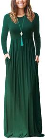 img 4 attached to 👗 HAOMEILI Women's Long Sleeve Maxi Dress with Pockets - Casual and Comfortable