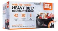 🗑️ iron-hold 42 gallon, 3 mil contractor trash bags - heavy duty industrial strength, 20 ct, black - ultimate seo logo
