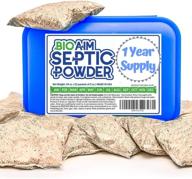 septic tank treatment by homey aim - 1 year supply of safe, green cultures and enzymes powder in easy-to-use packets to prevent bad odors, organic clogs, and costly sewage backups logo