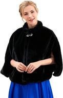 👰 asooll women's faux fur wraps and shawls - 1920s bride wedding stoles and capes, bridal fur shrug for women and girls logo