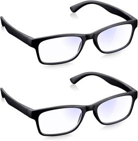 img 4 attached to Read Optics Blue Light Glasses: Zero Magnification for Computer, Gaming, 💙 Digital & TV – 2 Pack to Prevent Eye Strain and Fatigue
