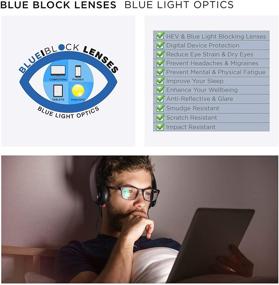 img 2 attached to Read Optics Blue Light Glasses: Zero Magnification for Computer, Gaming, 💙 Digital & TV – 2 Pack to Prevent Eye Strain and Fatigue