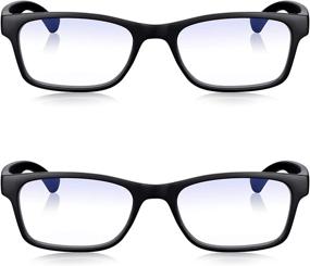 img 3 attached to Read Optics Blue Light Glasses: Zero Magnification for Computer, Gaming, 💙 Digital & TV – 2 Pack to Prevent Eye Strain and Fatigue