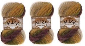 img 1 attached to 🧶 Alize Angora Gold Batik Yarn, 20% Wool 80% Acrylic, Lot of 3 Skeins, 300g 1805yds, for Thread Crochet, Lace, and Hand Knitting, Turkish Yarn (5850)