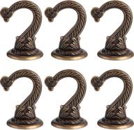 6 pieces ceiling hooks heavy duty swag hook hanging plants chandeliers wind chimes ornament hooks for home office kitchen (bronze logo