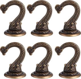 img 4 attached to 6 Pieces Ceiling Hooks Heavy Duty Swag Hook Hanging Plants Chandeliers Wind Chimes Ornament Hooks For Home Office Kitchen (Bronze