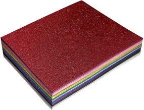 img 4 attached to 🎨 36-Pack Glitter Foam Sheets, 9x12 Inch, Better Office Products, Assorted 12 Colors, Arts and Crafts, 36 Sheets