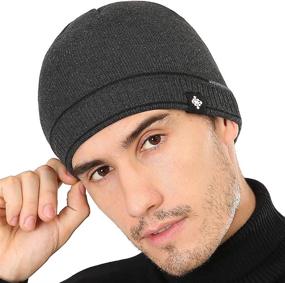 img 4 attached to 🧣 DOANNOTIUM Winter Beanie for Men & Women - Warm Skull Cap Hat Lined Toboggan Knit for Outdoor Sports