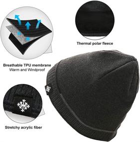 img 1 attached to 🧣 DOANNOTIUM Winter Beanie for Men & Women - Warm Skull Cap Hat Lined Toboggan Knit for Outdoor Sports