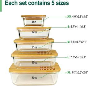 img 2 attached to Stylish Glass Containers with Bamboo Lids: Urban Green's Eco-Friendly Storage Solution