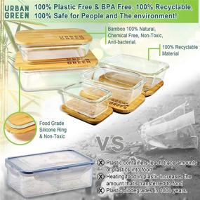 img 1 attached to Stylish Glass Containers with Bamboo Lids: Urban Green's Eco-Friendly Storage Solution