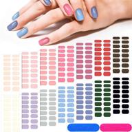 💅 fashion your nails with 14 sheets of 224 colorful nail polish strips: self-adhesive stickers for diy nail art with nail files included (fresh colors) logo