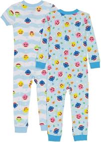 img 3 attached to Adorable and Comfy: Nickelodeon Boys' Baby Shark Snug Fit Cotton Footless Pajamas for a Restful Night
