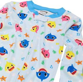 img 2 attached to Adorable and Comfy: Nickelodeon Boys' Baby Shark Snug Fit Cotton Footless Pajamas for a Restful Night