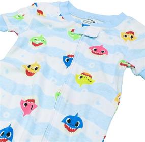 img 1 attached to Adorable and Comfy: Nickelodeon Boys' Baby Shark Snug Fit Cotton Footless Pajamas for a Restful Night
