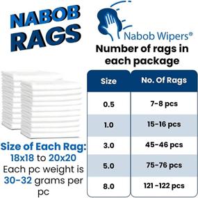 img 2 attached to Premium White Knit T-Shirt Rags - 100% Cotton, Ideal for Cleaning, Spills, Staining, Polishing - Nabob Wipers (1lb Bag)