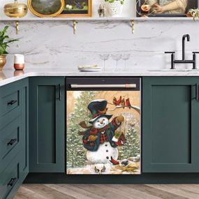 img 1 attached to Magnetic Decal Snowman Dishwasher Decor Country 23X26Inch