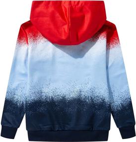 img 3 attached to 👕 M2C Children's Long Sleeve Pullover Hoodies with 3D Gradient Stripes: Unisex Sweatshirts for Kids