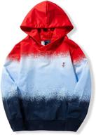 👕 m2c children's long sleeve pullover hoodies with 3d gradient stripes: unisex sweatshirts for kids logo